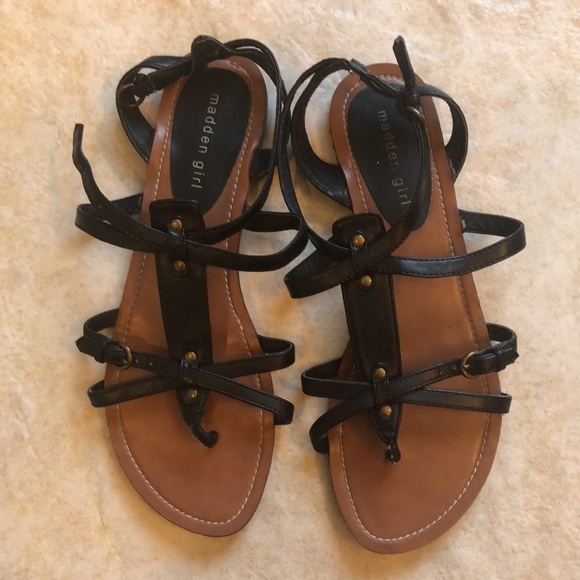 Madden Girl Leather Strap Sandals Size 9 - Picture 6 of 13